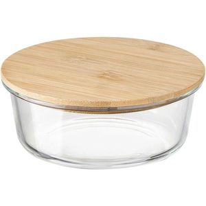 Florina Sklenená dóza s bambusovým vekom Clavato, 640 ml, L vyobraziť