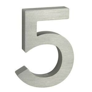 Hliníkové číslo 5 3D brúsený povrch RN.100LV.5.AL.3D vyobraziť
