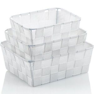 Kela 3-dielna sada úložných košíkov Alvaro, biela vyobraziť