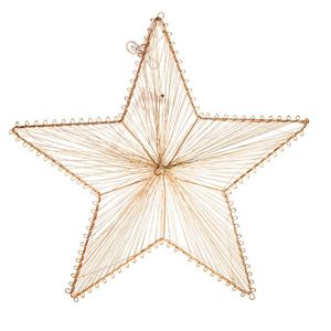 Kovová závesná svietiaca hviezda Golden Glow, 30 x 29 cm, 10 LED vyobraziť