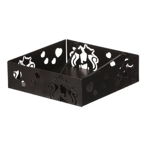 Autronic Kovový odkladač na ubrousky čtvercovýKočky, černá vyobraziť