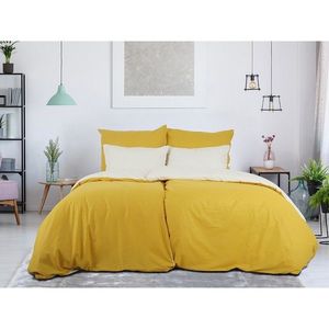 B.E.S. Petrovice Bavlnené obliečky Double face horčicová/kávová vyobraziť