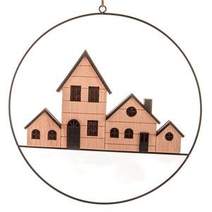 Závesná svietiaca dekorácia domčeky, pr. 25 cm vyobraziť