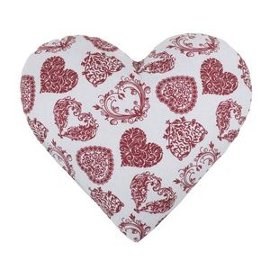 Bellatex Tvarovaný vankúšik Srdce čipka vínová, 42 x 40 cm vyobraziť