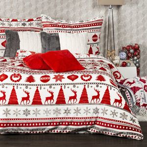 4Home obliečky mikroflanel Christmas Time červená, 140 x 220 cm, 70 x 90 cm vyobraziť