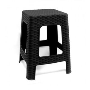 Záhradný stohovateľný taburet Ratan, 45 x 35, 5 x 35, 5 cm, antracit vyobraziť