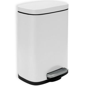 Spirella Pedálový odpadkový kôš Akira 5 l, matná biela vyobraziť