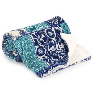 4Home Baránková deka Flowers modrá, 150 x 200 cm vyobraziť