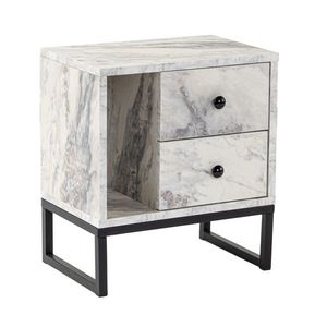 Nočný stolík Glimmer Fressia Marble Black vyobraziť