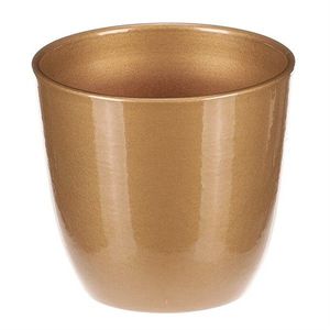 Keramický obal na kvety Terakota, pr. 25 cm, zlatá vyobraziť
