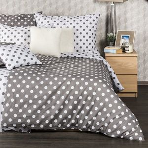 4home Bavlnené obliečky Sivá bodka, 140 x 200 cm, 70 x 90 cm, 140 x 200 cm, 70 x 90 cm vyobraziť