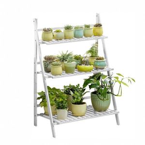 Bambusový stojan na kvetiny Nepel Typ 1 biela, 70 x 40 x 96 cm vyobraziť