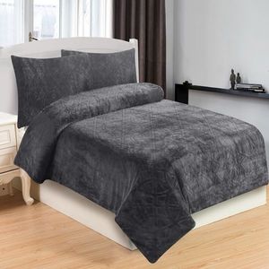 Jahu Obliečky mikroplyš Symbol tm. sivá, 140 x 200 cm, 70 x 90 cm vyobraziť