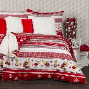 4Home Vianočné flanelové obliečky Sobíky, 140 x 200 cm, 70 x 90 cm vyobraziť