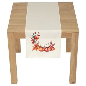 Behúň Tekvica a lístie zamatová, 40 x 150 cm vyobraziť