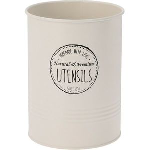 Plechový stojan na príbory, 12 x 17 cm, biela vyobraziť