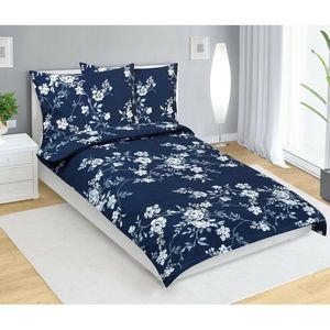 Bellatex Bavlnené obliečky Ruže modrá, 140 x 200 cm, 70 x 90 cm vyobraziť