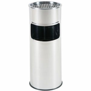 Westside Odpadkový kôš s popolníkom, strieborná vyobraziť