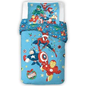 Carbotex Detské bavlnené obliečky Avengers Vianočná Jazda, 140 x 200 cm, 70 x 90 cm vyobraziť