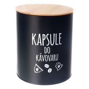 Dóza plech/bambus pr. 16 cm Kapsule BLACK SK vyobraziť
