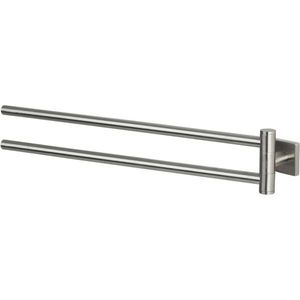 Spirella Dvojitý nástenný držiak na uteráky Nyo 45, 5 x 5 cm, brúsená nehrdz. oceľ vyobraziť