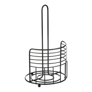 Autronic Kovový stojan na papierové utierky okrúhly, čierna vyobraziť