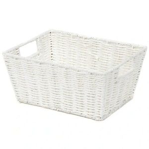 Compactor Ručne pletený košík ETNA, 31 x 24 x 14 cm, biela vyobraziť