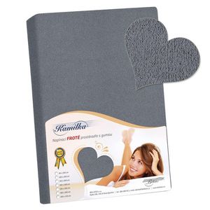 Bellatex Froté prestieradlo Kamilka tmavosivá, 180 x 200 cm vyobraziť