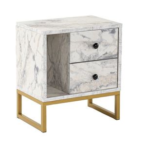 Nočný stolík Glimmer Fressia Marble Gold vyobraziť