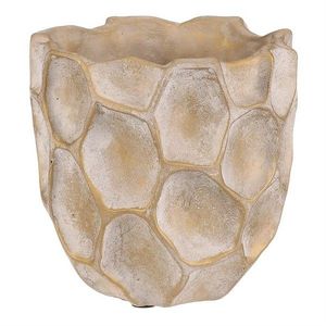 Betónový obal na kvety Plástev, vel. S, béžovo-zlatá vyobraziť