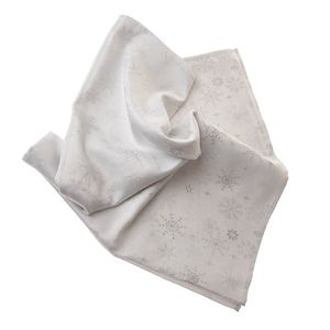 Vianočný Obrus ​​vodeodolný Vločky strieborná, 140 x 140 cm vyobraziť