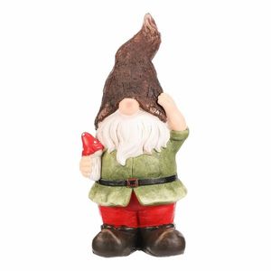 Záhradná dekorácia Trpaslík zelený kabát, 19 x 18 x 42 cm vyobraziť