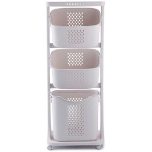 4Home Univerzálne úložné koše na kolieskach TRIS, 3 poschodia, 3 poschodia vyobraziť