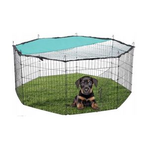 Aldotrade Ohrada pre malé zvieratá vrátane sieteso slnečnou clonou, 8 panelov 56 x 57 cm vyobraziť