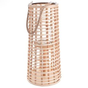 Drevený lampáš Bars prírodná, 24 x 50 cm vyobraziť