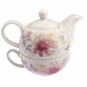 Porcelánová kanvička so šálkou Flower, 400 ml vyobraziť