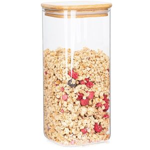 4Home Sklenená dóza na potraviny s viečkom Bamboo, 1500 ml, 1500 ml vyobraziť