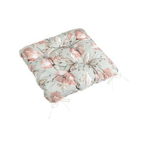 Bellatex Sedák Adéla prešívaný Lilie losos, šedá , 40 x 40 cm vyobraziť