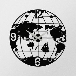 Nástenné hodiny World S018 Black , 48 x 48 cm vyobraziť