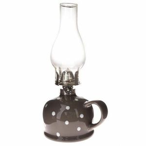Petrolejová lampa Bodka, 14, 7 x 28 x 11 cm, sivá vyobraziť