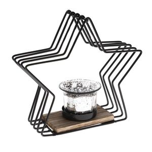 Kovový svietnik Celestial čierna, 16 x 18 x 6, 5 cm vyobraziť