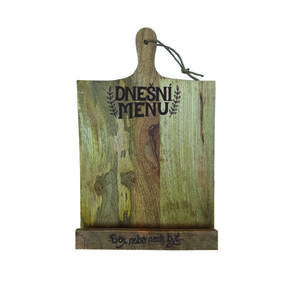 Bohemia Gifts Drevený stojan na kuchárku - Menu vyobraziť