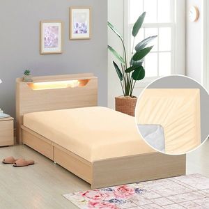 Bellatex Plátené prestieradlo s gumou béžová, 90 x 200 cm vyobraziť