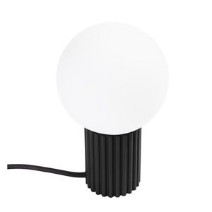 Čierna stolová lampa so skleneným tienidlom (výška 19 cm) Orbital – Sollux vyobraziť