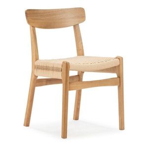 Jedálenské stoličky v súprave 2 ks z kaučukového dreva v prírodnej farbe Biel – MOME vyobraziť