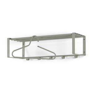 Sivozelený kovový nástenný vešiak s poličkou 70 cm Rex – Spinder Design vyobraziť