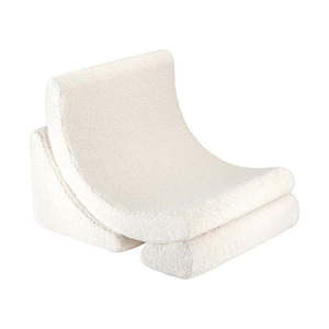 Krémové detské kresielko z textílie buklé Moon – Wigiwama vyobraziť