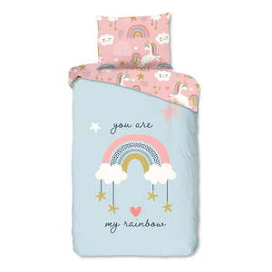 Modré/ružové bavlnené detské obliečky na jednolôžko 140x200 cm Suus – Good Morning vyobraziť