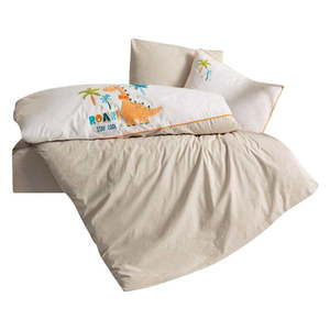Béžové bavlnené detské obliečky do postieľky s plachtou/4-dielne 100x150 cm Kiddo – Mijolnir vyobraziť