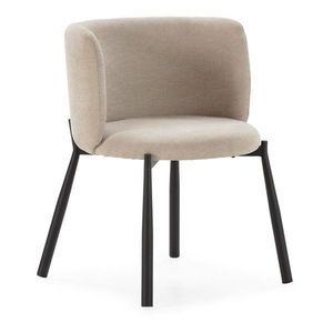 Béžové čalúnené jedálenské kreslá v súprave 2 ks Ginny – MOME vyobraziť